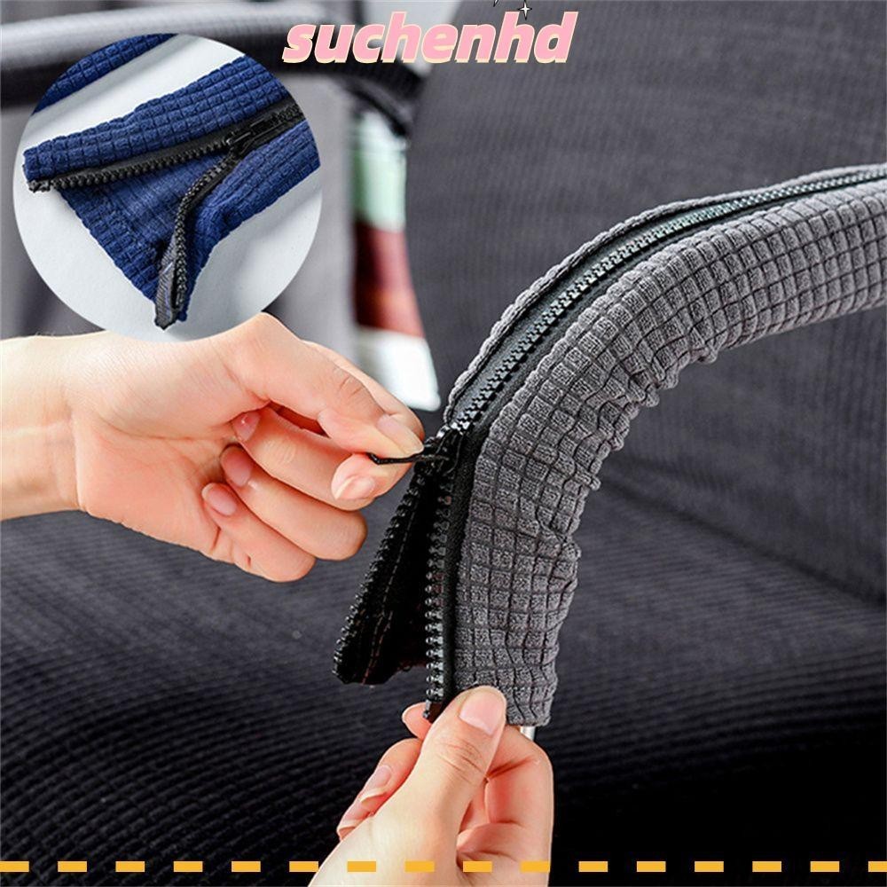 Suchenhd ปลอกสวมหุ้มที่วางแขนแบบยืดหยุ่นมีซิปสําหรับเก้าอี้สํานักงานคอมพิวเตอร์หลากสี