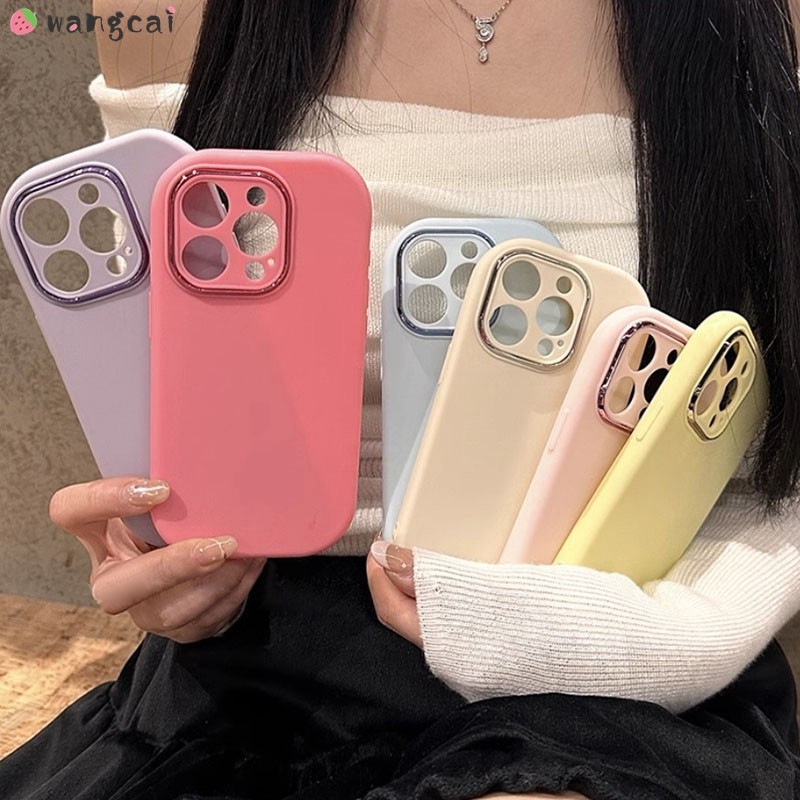 สําหรับ OPPO Reno 11 10 9 7 Pro Plus 8 7Z 5G 8Z 7 Lite เคสโทรศัพท ์ น ่ ารักชุบรูปไข ่ รอบ Candy สีสีสัน Matte Frosted Simple Boy สาวซิลิโคนอ ่ อนกรณีฝาครอบ