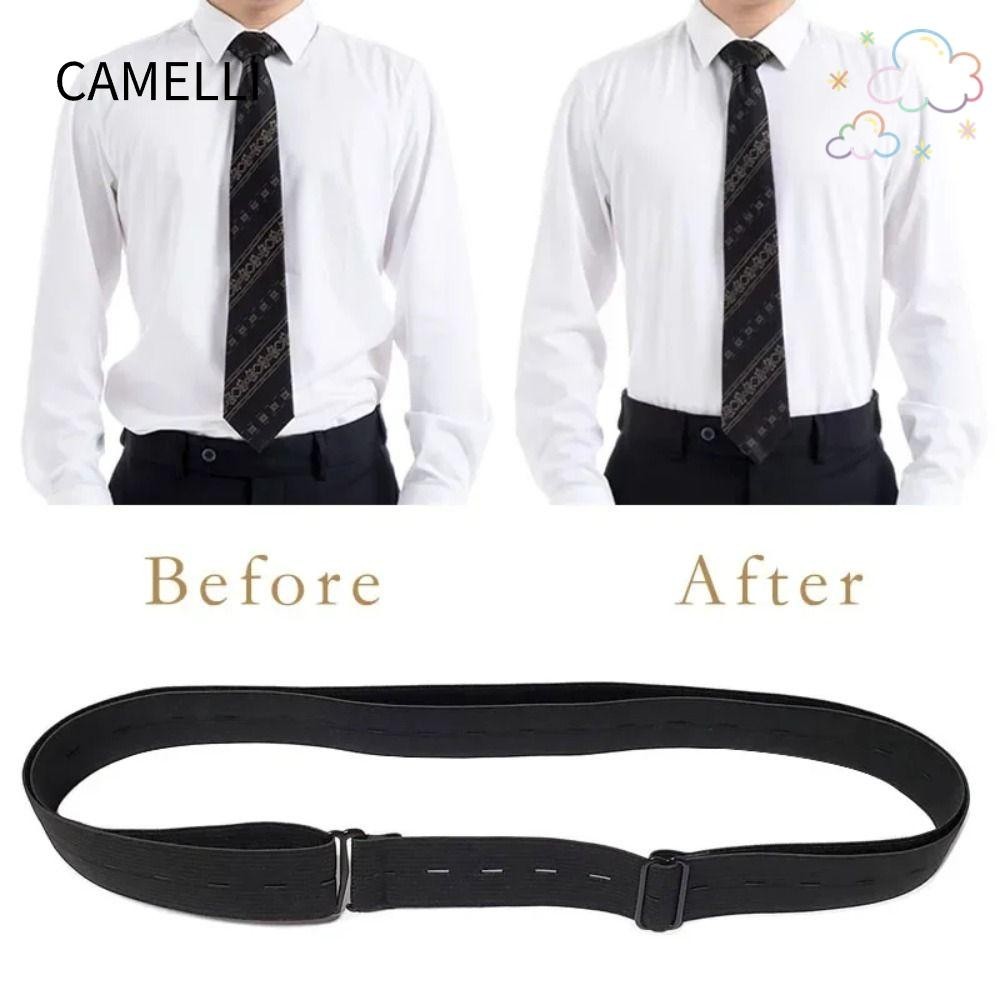 Camelli สายรัดเสื้อเชิ้ต สายรัด กันย่น ผู้ชาย ผู้หญิง เข็มขัดที่ดีที่สุด ใกล้เสื้อเชิ้ต ยืดหยุ่น กันลื่น ล็อคเข็มขัด ที่ใส่