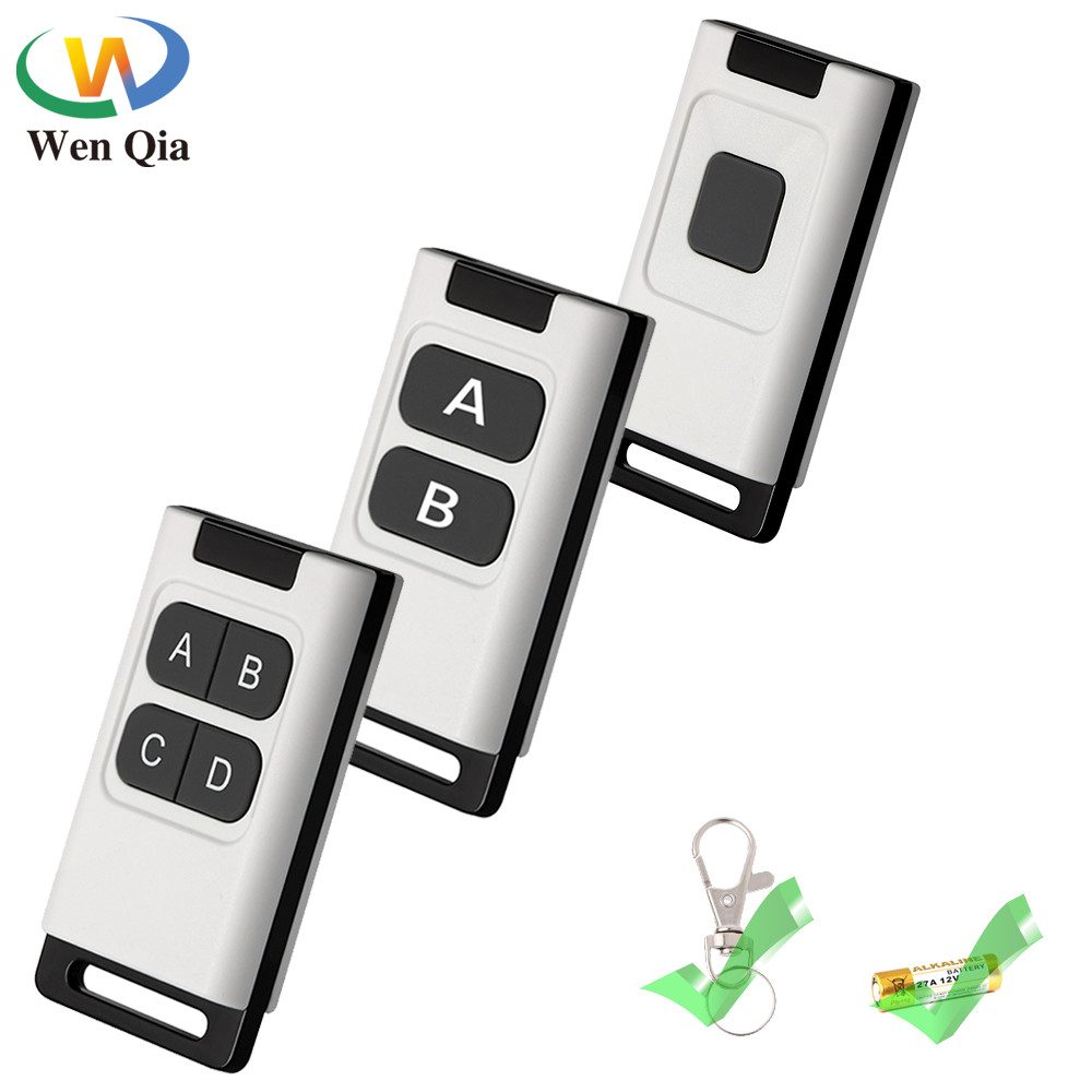 433mhz ไร ้ สาย Rf รีโมทคอนโทรล 1 2 4 ปุ ่ ม 1527 รหัสการเรียนรู ้ เครื ่ องส ่ งสัญญาณสําหรับ Light/ Gate / Garage Door/motor Controller