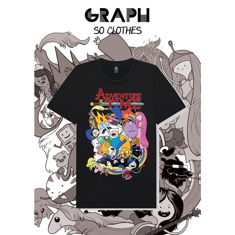 【HOT】เสื้อยืด Adventure Time แอดแวนเจอร์ ไทม์ เสื้อยืดผู้ชาย