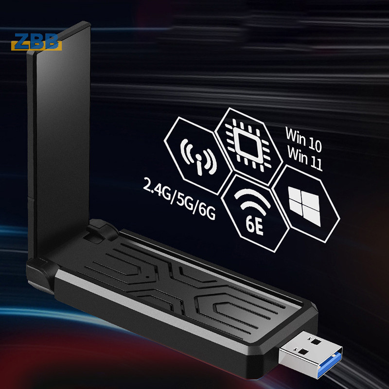 Zbb &gt; 1800Mbps WiFi 6 อะแดปเตอร ์ USB Dual Band 2.4G/5Ghz ไร ้ สาย WiFi ตัวรับสัญญาณ USB 3.0 Dongle การ ์ ดเครือข ่ ายสําหรับแล ็ ปท ็ อป PC Win 10/11 ใหม ่
