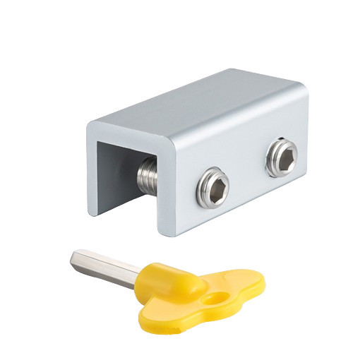 ล็อคประตูบานเลื่อนล็อกหน้าต่าง ปรับได้1ชิ้นพร้อมกุญแจ ที่กันกระแทกติด ประตูล็อคนิรภัย  หน้าต่างอลูมิเนียม - รูปที่ 2