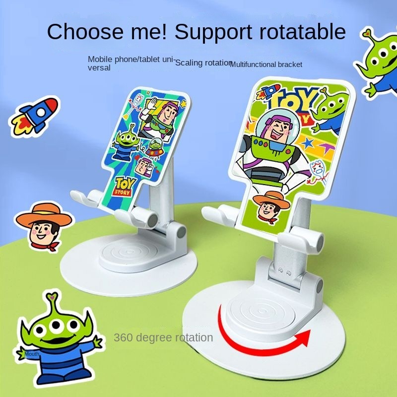 ขาตั ้ งโทรศัพท ์ มือถือการ ์ ตูน Buzz Lightyear ขาตั ้ งมือถือใหม ่ เหมาะสําหรับแท ็ บเล ็ ต iPad ขาตั ้ งปรับได ้ มุมทนทานและทนทาน