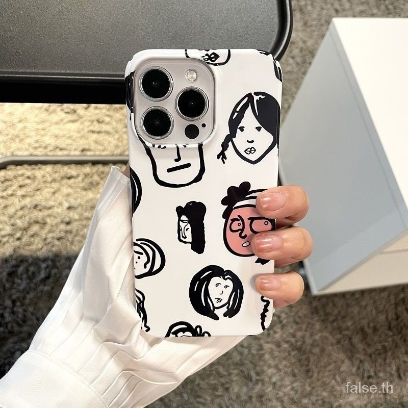Insอิโมติคอนภาพประกอบเคสโทรศัพท์เหมาะสําหรับiphone15 14promax 12 11 13 15plus 12pro 7 8plus XS XR X XSMAXรวมทุกอย่างเคสแข็งGlossy 11promax 13promax 14promax