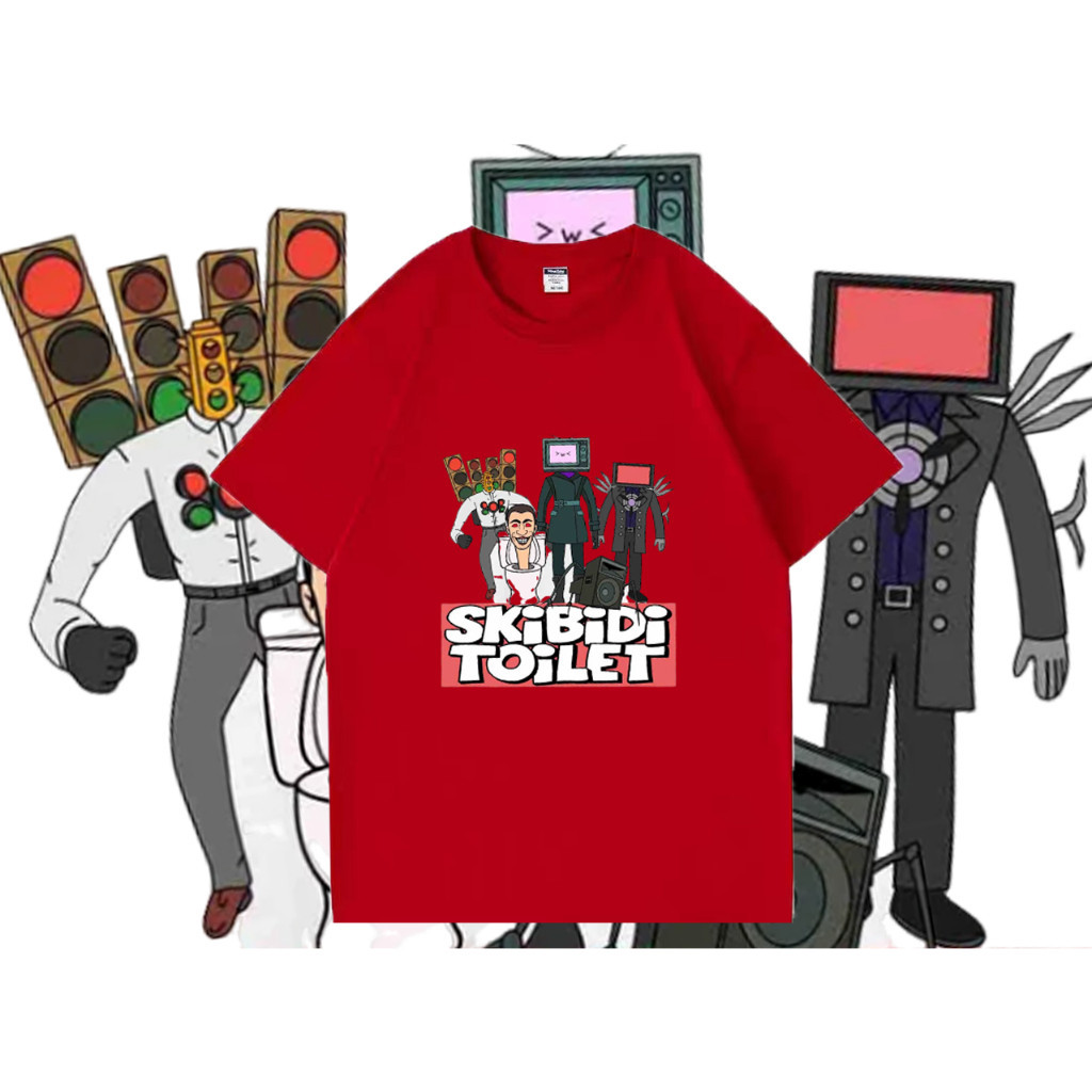 เสื้อยืด anime SKIBIDI TOILET พิมพ์ลาย ผ้าฝ้าย 100% SKIBIDI TOILET S-5XL