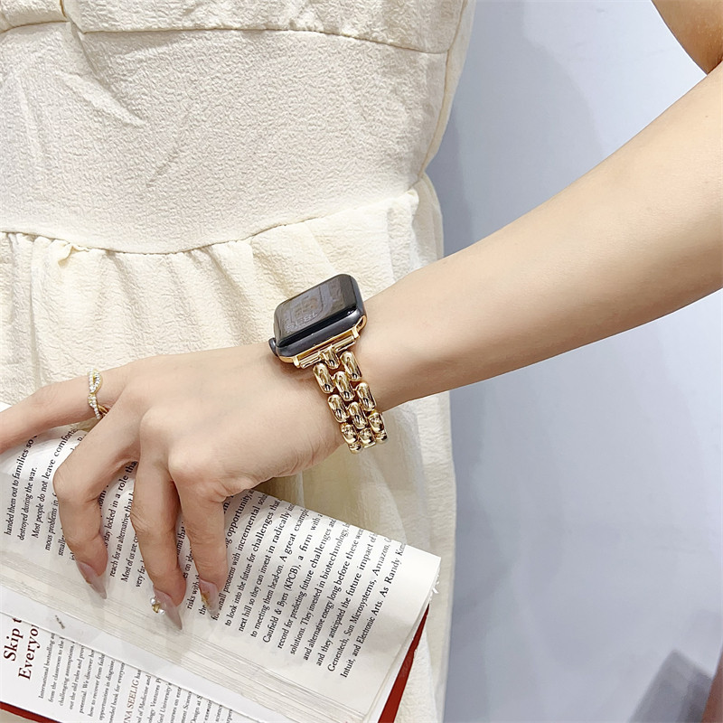 สายโลหะสําหรับสมาร ์ ทนาฬิกา 9 8 7 6 5 4 Ultra 2 SE ผู ้ หญิงหยดน ้ ํา WatchBand สําหรับ iWatch อุปกรณ ์ เสริม 49 มม.44 มม.38 มม.42 มม.40 มม.41 มม.45 มม