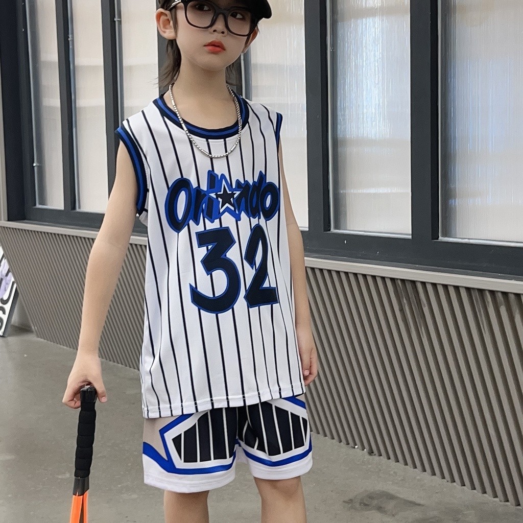 UhomeKids Basketball Clothing No.32 ONeal Basketball Jersey for Kids Children Youth Boys Girls Sports Clothing Summer