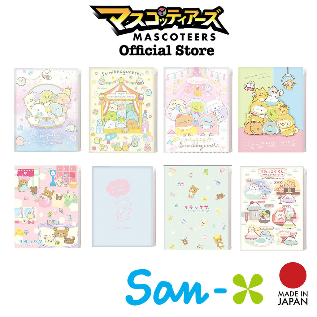 SAN-X SUMIKKOGURASHI RILAKKUMA แฟ้ม 6 ช่อง แฟ้มใส พร้อมช่องใส่ของ Clear file A4 แฟ้มลิขสิทธิ์แท้ แฟ้มนำเข้า จากญี่ปุ่น