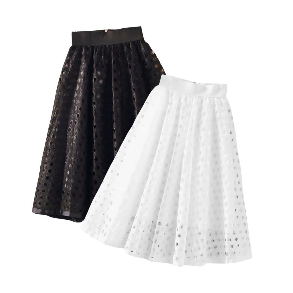 กระโปรงแฟชั่นสำหรับผู้หญิง ผ้า(LACE) ลูกไม้ เอวสูง ใส่ทำงาน ออกงาน รุ่น TD002