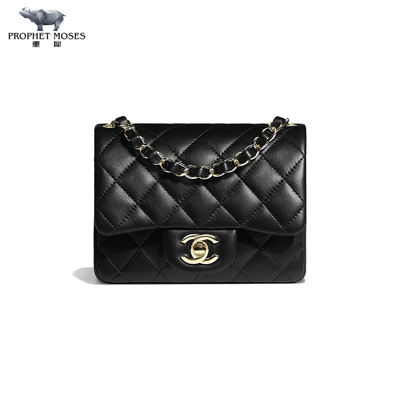 Chanel/Chanel 2023 New Womens Black Sheepskin Mini Flap Bag Single Shoulder Crossbody Classic Versatile Noble