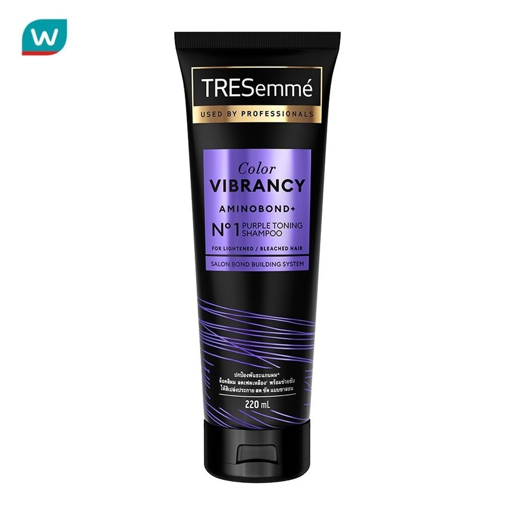 Tresemme เทรซาเม่ แชมพู คัลเลอร์ ไวแบรนซี อะมิโนบอนด์+ No1 เพอร์เพิล โทนนิ่ง 220 มล.
