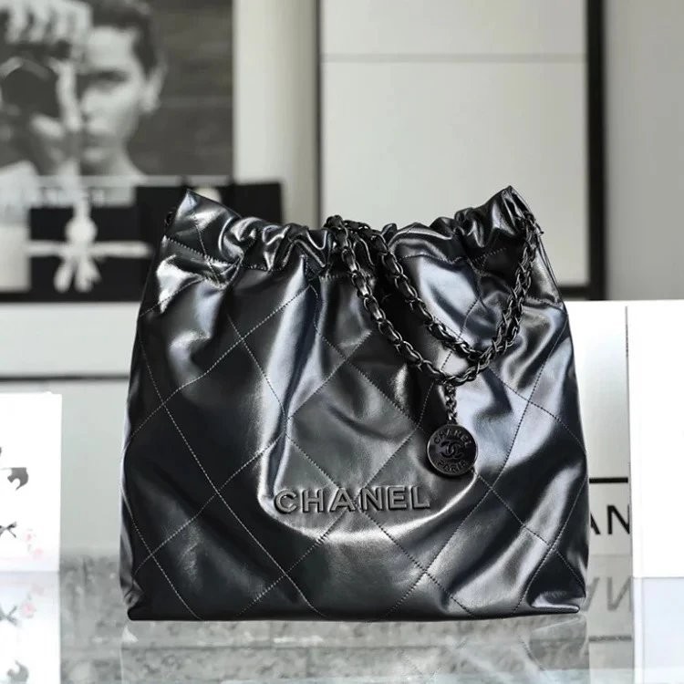 Chanel ChAnel Latest So Black 22 Bags Shopping Bag Shoulder Bag Underarm Bag Female Bag Medium/Small