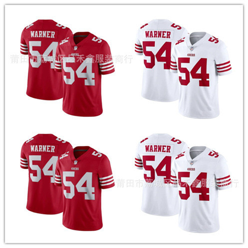 NFL San Francisco 49ers San Francisco 49ers เสื้อรักบี้หมายเลข 54 เสื้อแข่ง Fred Warner HFMQ