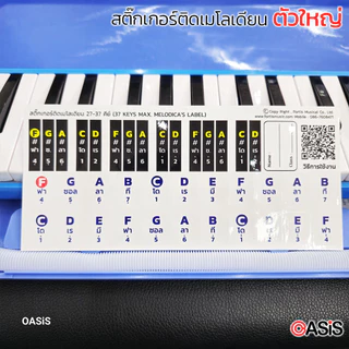 ⚡มีส่งด่วน⚡[ตัวใหญ่ชัด ดูง่าย] สติ๊กเกอร์เมโลเดียน 32คีย์ สติ๊กเกอร์เมโลเดี้ยน 27-37คีย์ สติ๊กเกอร์ตัวโน๊ต เมโลเดี้ยน