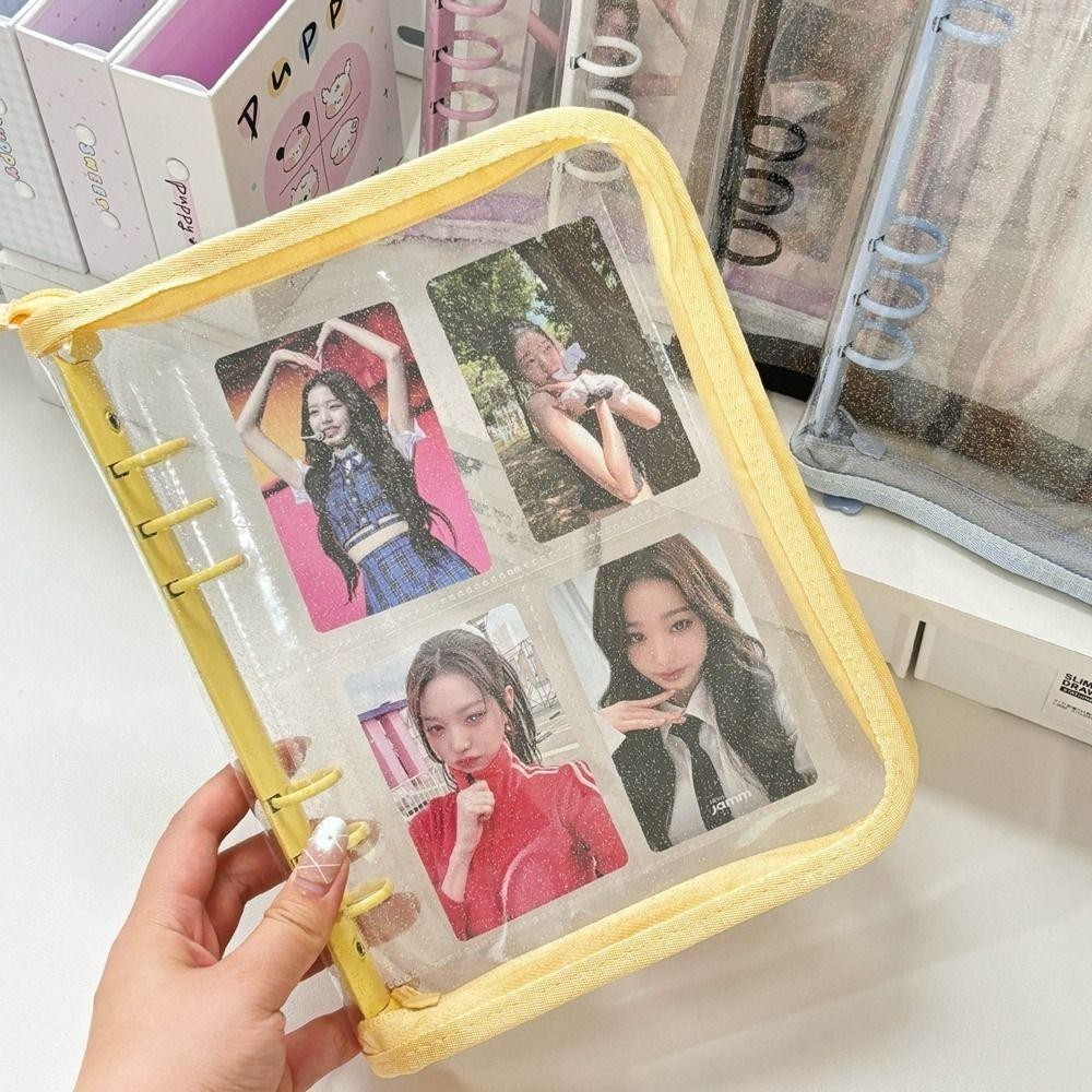 Jeremy1 A5 Binder Photocard Holder, หน้าด้านใน PVC Photo Album Binder, Kawaii โปร่งใส Photo Card Holder Card Storage Book Idol Card Collect Book Collection รอบไอดอล - รูปที่ 5