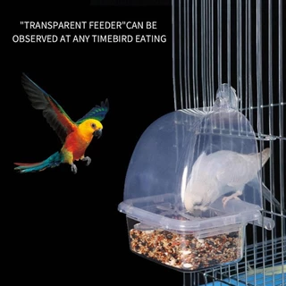 Hotwind Bird Cage Feeder นกแก ้ วน ้ ําแขวนชาม Parakeet Feeder กล ่ องกรงสัตว ์ เลี ้ ยงพลาสติกภาชนะบรรจุอาหารนกอุปกรณ ์ Q1W7