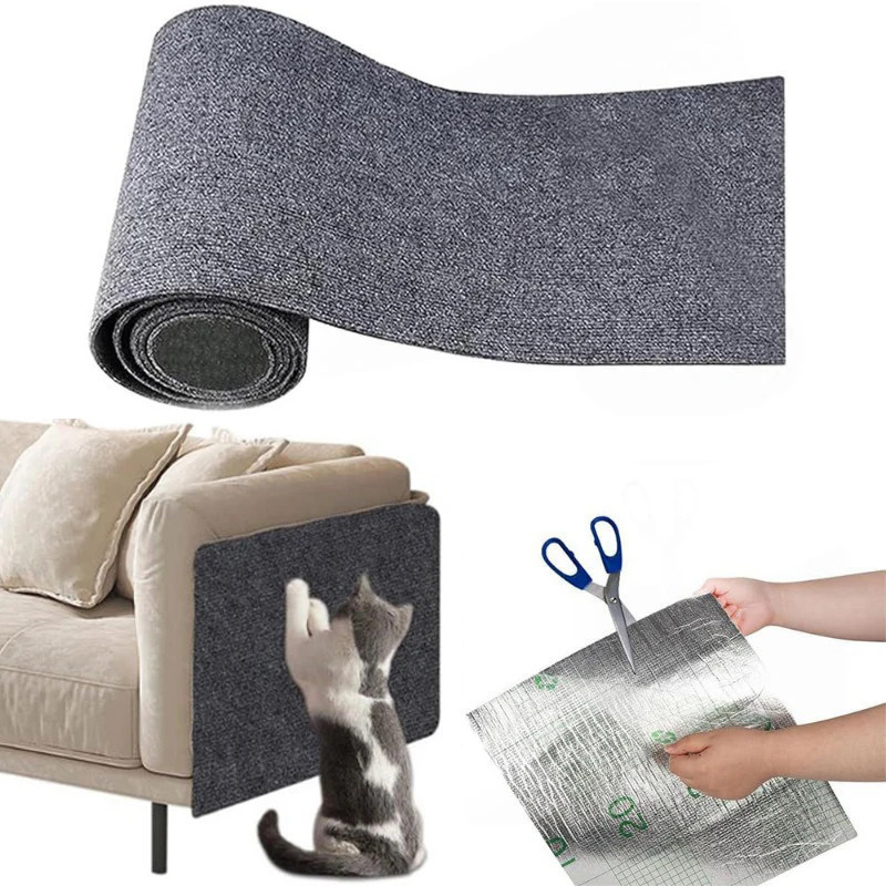 Cat Scratcher โซฟาแมว Crawling Mat บดปีนเขากรอบโซฟาป ้ องกัน Self-กาวพรมแมว Scratch Board ของเล ่ นแมว