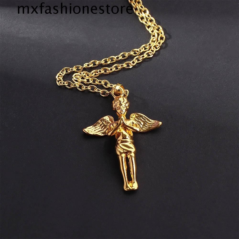 Mxfashione สร ้ อยคอแฟชั ่ น Greative อุปกรณ ์ เสริมปีก Little Angel Hip Hop Angel สร ้ อยคอ