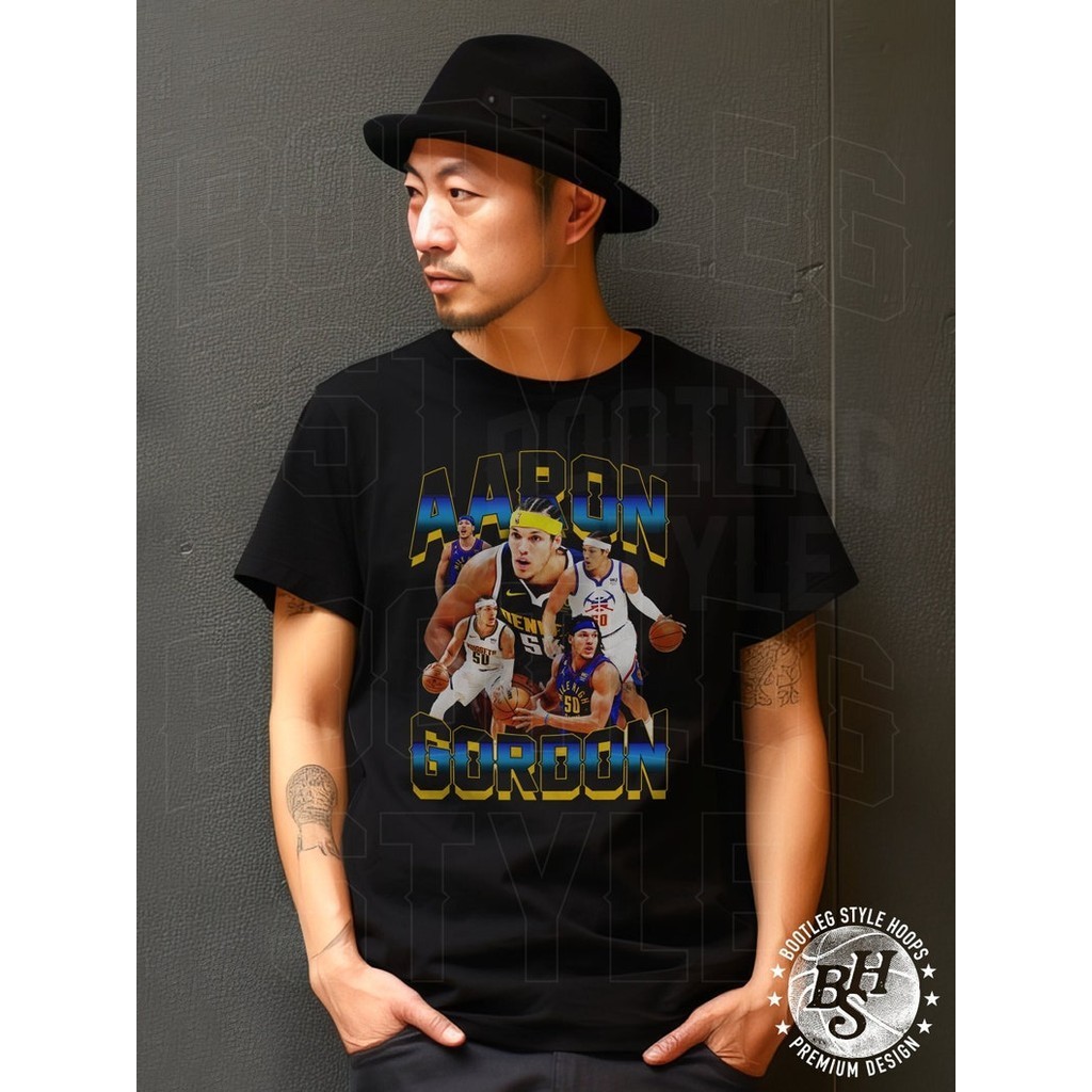 Aaron Gordon เสื้อเถื่อนยุค 90 Aaron Gordon เสื้อยืดบาสเก็ตบอลวินเทจของขวัญสำหรับแฟนบาสเก็ตบอล