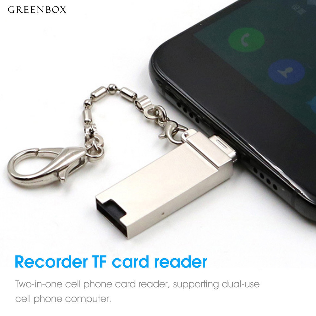 [GB]เครื่องอ่านการ์ด TF 2 in 1 USB 2.0 Type-C/Micro USB OTG เครื่องอ่านการ์ดหน่วยความจําสําหรับโทรศัพท์