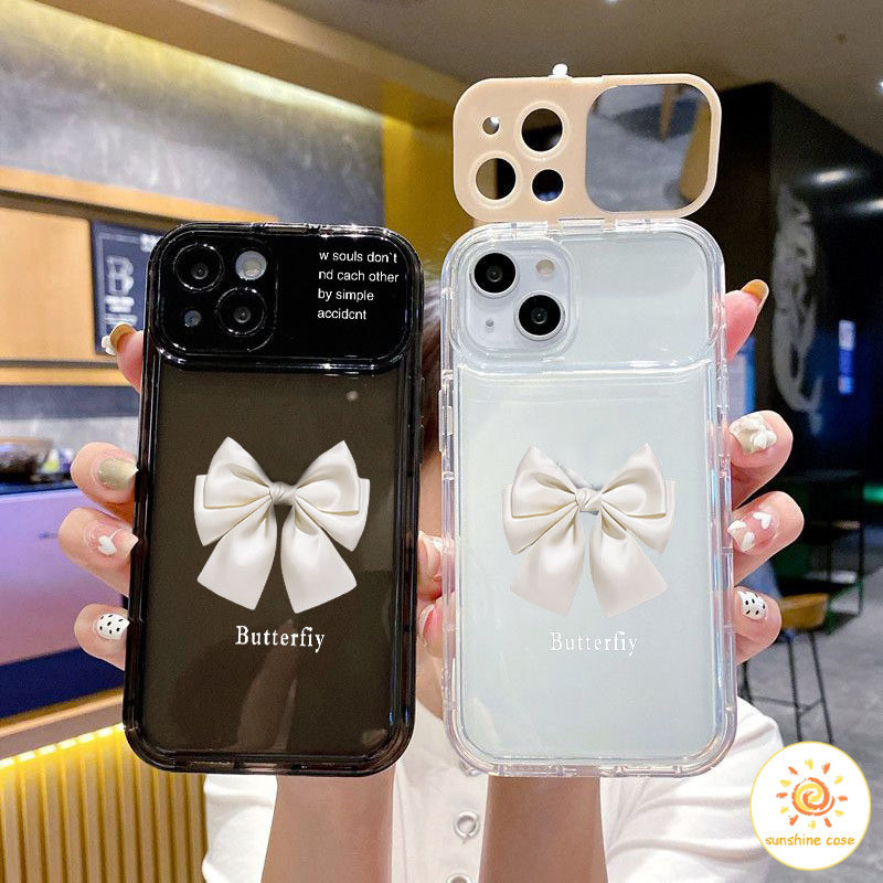 กระจกแต่งหน้า การ์ตูน น่ารัก แต่กลัวหมา ไอโฟน11 For iPhone 11 12 13 14 15Pro MAX X XS XR XS 6 7 8Plus SE2020 เคสโทรศัพท์