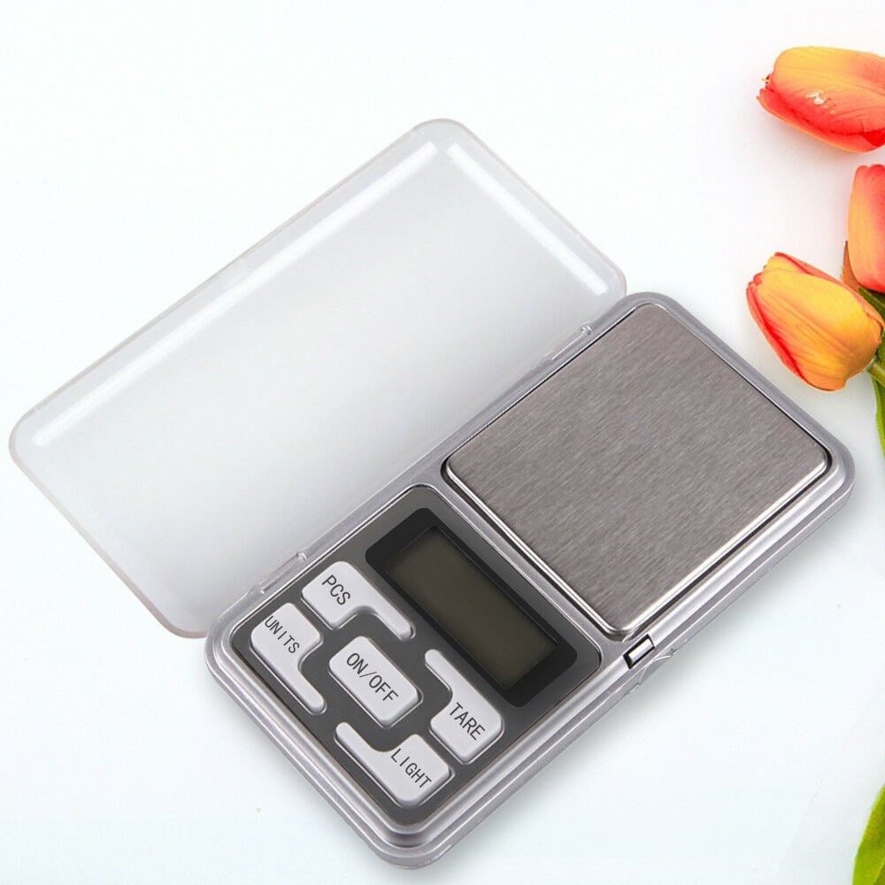 ตาชั่งดิจิตอล 0.01 กรัม เครื่องชั่งดิจิตอล0.1g-500g กิโลดิจิตอล มี5 ปุ่มกด pcs ,tare ,unit ,light ,on/off