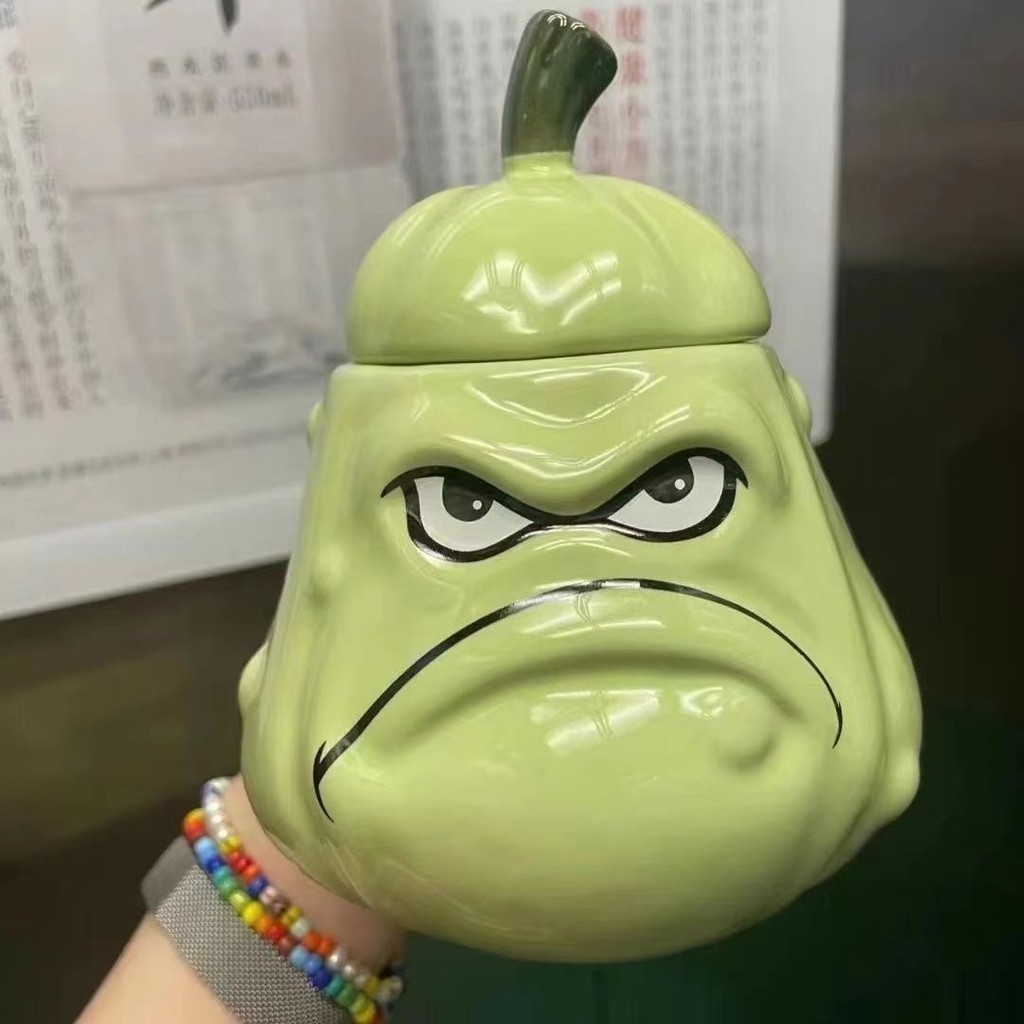 เซรามิค Wogua ตลกฟรีถ ้ วย Bitter Gourd แก ้ ว Creative แปลกแปลกไม ่ โกรธถ ้ วยน ้ ําหญิงของขวัญ YA9P