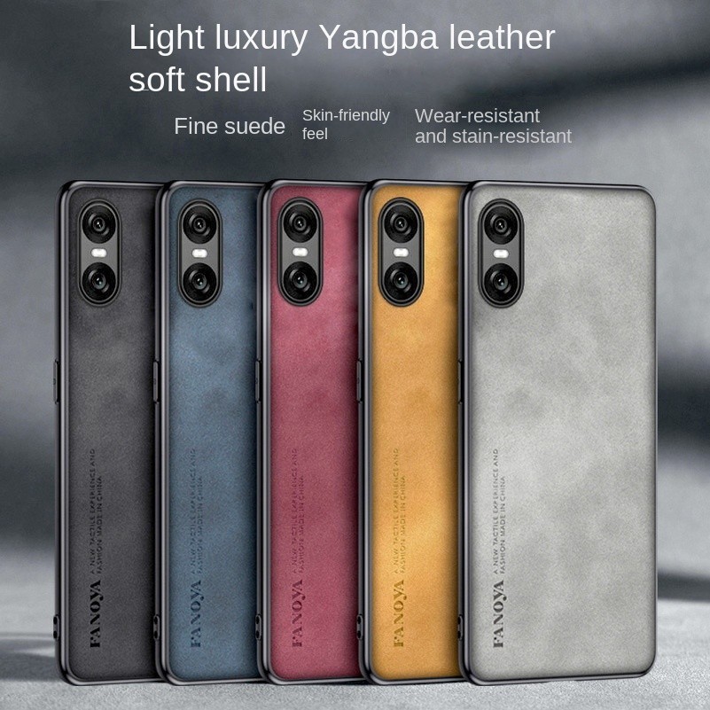 Plain Skinsheep หนังสําหรับ SONY Xperia 10 VI 1 VI Matte Soft เลนส์ปกป้องกันชนซิลิโคนปกหลังสําหรับ X