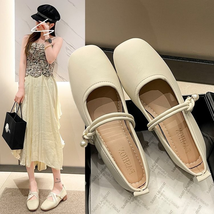 รองเท้าแมรี่เจนลําลอง ส้นเตี้ย พื้นนุ่ม สไตล์เรโทร ๆ จับคู่ทั้งหมด