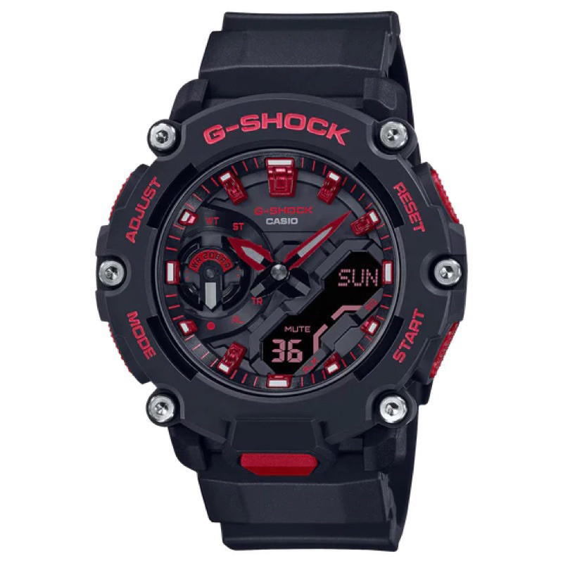 G-shock GA-2200BNR-1A BLACK RED Sports นาฬิกาผู ้ ชาย