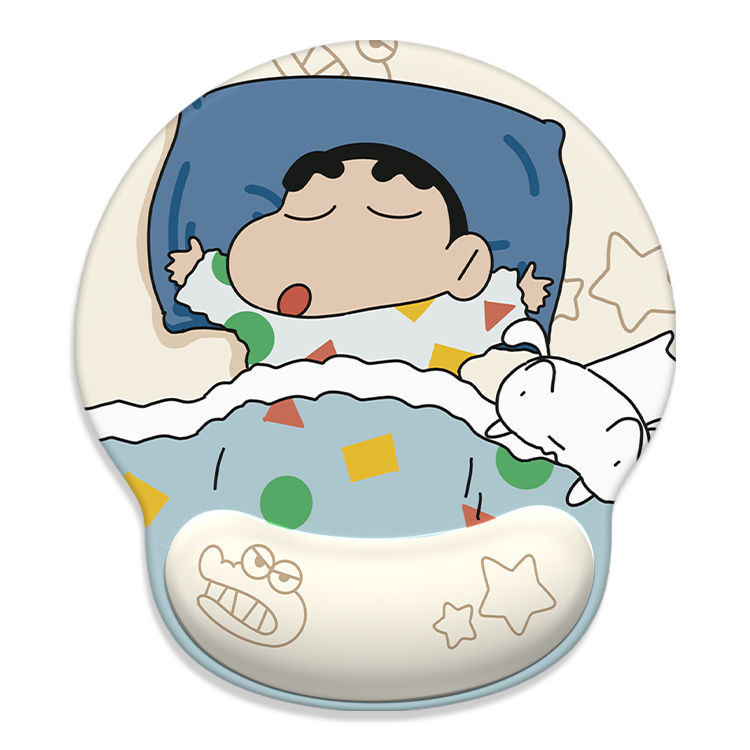 [Nayitrs] Vision Crayon Shin-Chan ชายหญิงแผ่นรองเมาส์ข้อมือหญิงเดสก์ท็อปสํานักงานคีย์บอร์ดสาวทรัมเป็ต Shinnosuke สินค้าส่ง