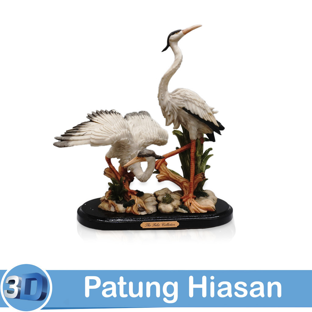 Good Spot รูปปั้นตกแต่ง 2 นก 26x23x33.5 ซม. รูปปั้นแสดงโพลีสโตน EK-SP3911