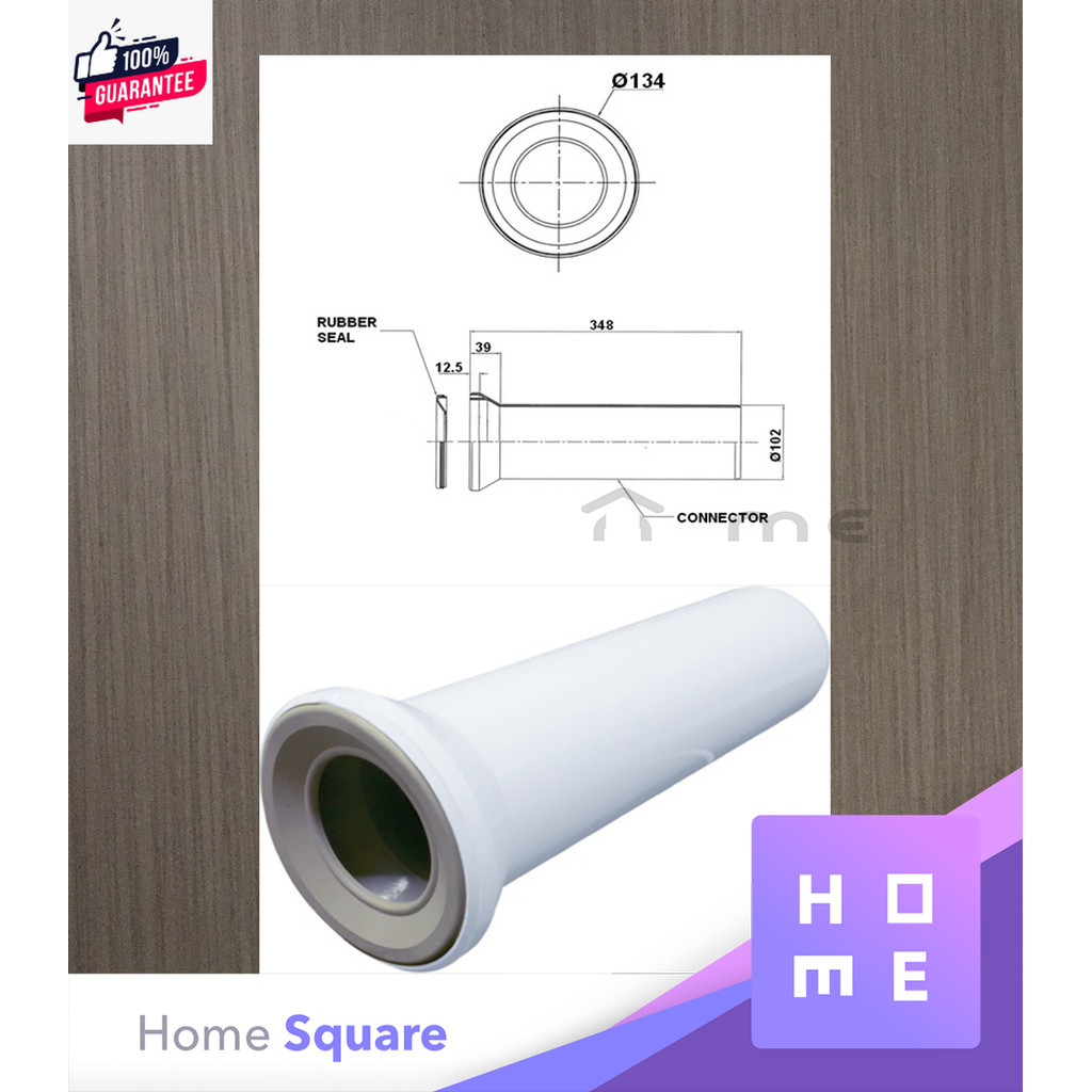 ข้อต่อน้ำทิ้งชักโครกออกกำแพง VP-3815 ท่อชักโครกออกกำแพง WASTE PIPE CONNECTOR