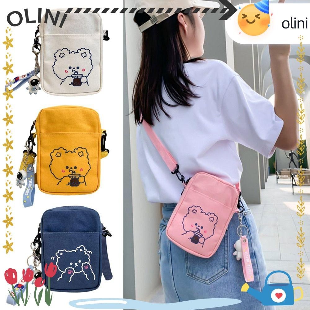 Olini กระเป ๋ าสะพายสุภาพสตรีกระเป ๋ าถือผ ้ าใบขนาดเล ็ ก