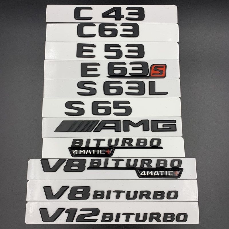 [ฟรี AMG] Benz Benz Wordmark C-Class E-Class S-Class ดัดแปลง AMG โลโก้รถ C43 C63 E43 S65L E63S โลโก้