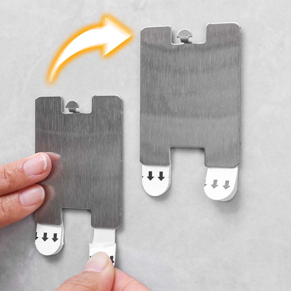 ต่อย-ฟรี กรอบรูปตะขอสแตนเลสโปสเตอร์แขวนสติกเกอร์ติดด้วยตนเองภาพคงที่เทปอุปกรณ์ตกแต่งบ้าน - รูปที่ 6