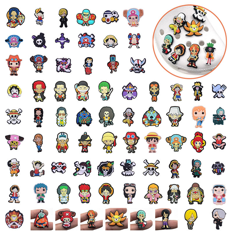 One PIECE Jibbit ปุ่ม Pins รองเท้า PVC ตกแต่ง Charms DIY Fleet Admiral Sengoku รองเท้าอุปกรณ์เสริมสําหรับ Croc