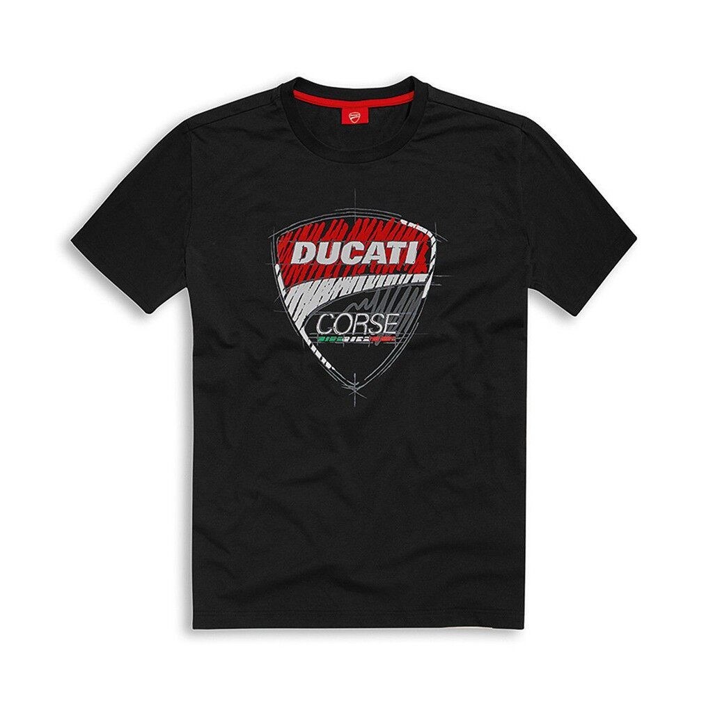 ฤดูร้อน สันทนาการ ผ้าฝ้ายแท้ มาก ducati corse เสื้อยืดแขนสั้น s-5xl