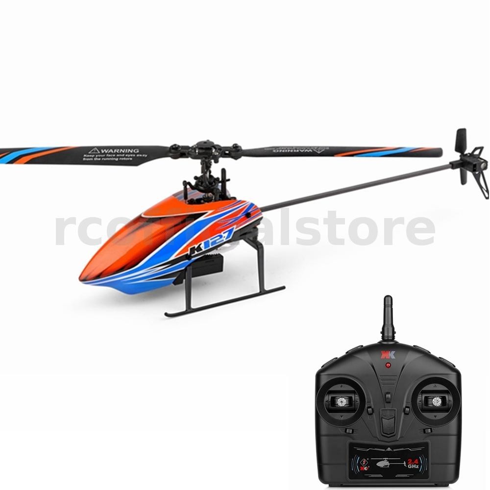 Xk K127 4CH 6 แกน Gyro ความสูงถือ Flybarless RC เฮลิคอปเตอร ์ RTF