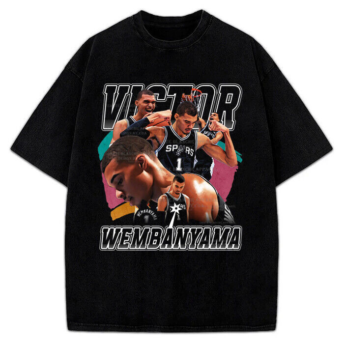 Victor Wembanyama Wemby 90S เสื้อยืดดีไซน์ลายกราฟฟิคสไตล์วินเทจ