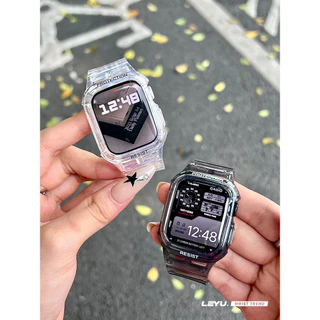 Clear Band + เคสสําหรับ Huawei Watch Fit 5 Fit 4 Smartwatch Band สร้อยข้อมือโปร่งใสแบบบูรณาการสายรัด Huawei Fit3 อุปกรณ์เสริม