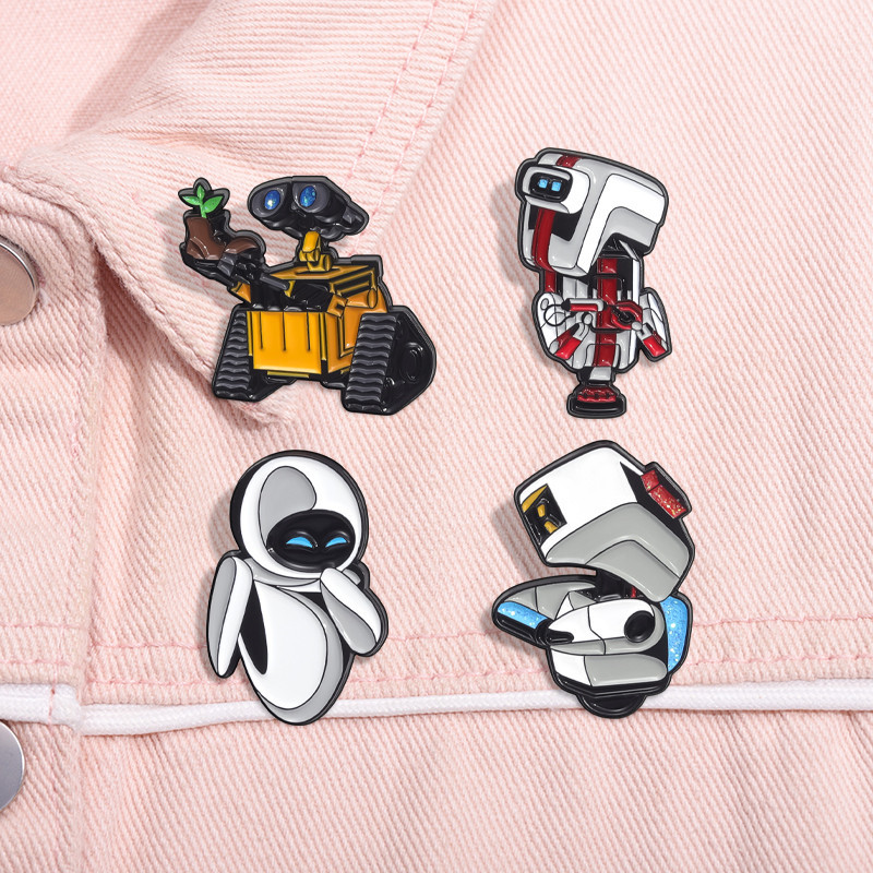 Creative หุ ่ นยนต ์ Pins เข ็ มกลัดการ ์ ตูนตลกหุ ่ นยนต ์ เข ็ มกลัด Lapel ป ้ าย Pin เครื ่ องประดับของขวัญสําหรับเพื ่ อน