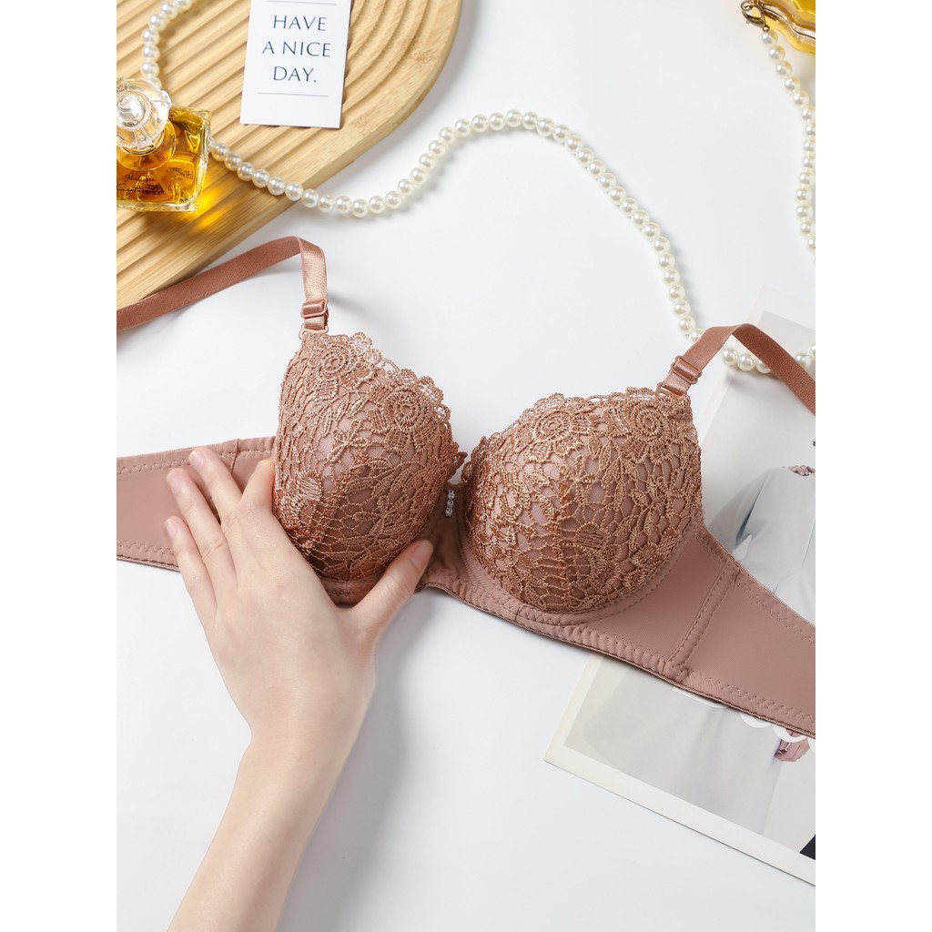 เสื้อใน #505 บราคัพAB บราลูกไม้แฟชั่น มีฟองน้ำ มีโครง ใส่สบาย ไซส์เล็ก อก32-38