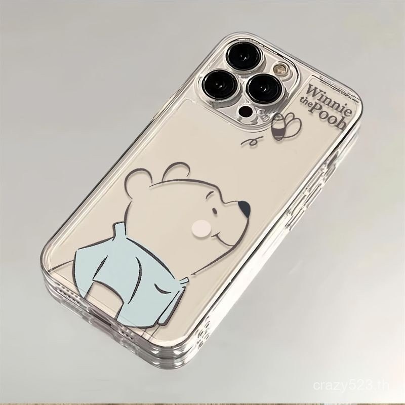 Winnie the Pooh Beeเคสโทรศัพท์เรียบง่ายเหมาะสําหรับiPhone 11 12 Soft Shellป้องกันฝุ่น 13 14 15 PRO XRกันกระแทก11 12 13 14 15 PROMAX X XMAX 7 8 14 15 PLUSกันกระแทก