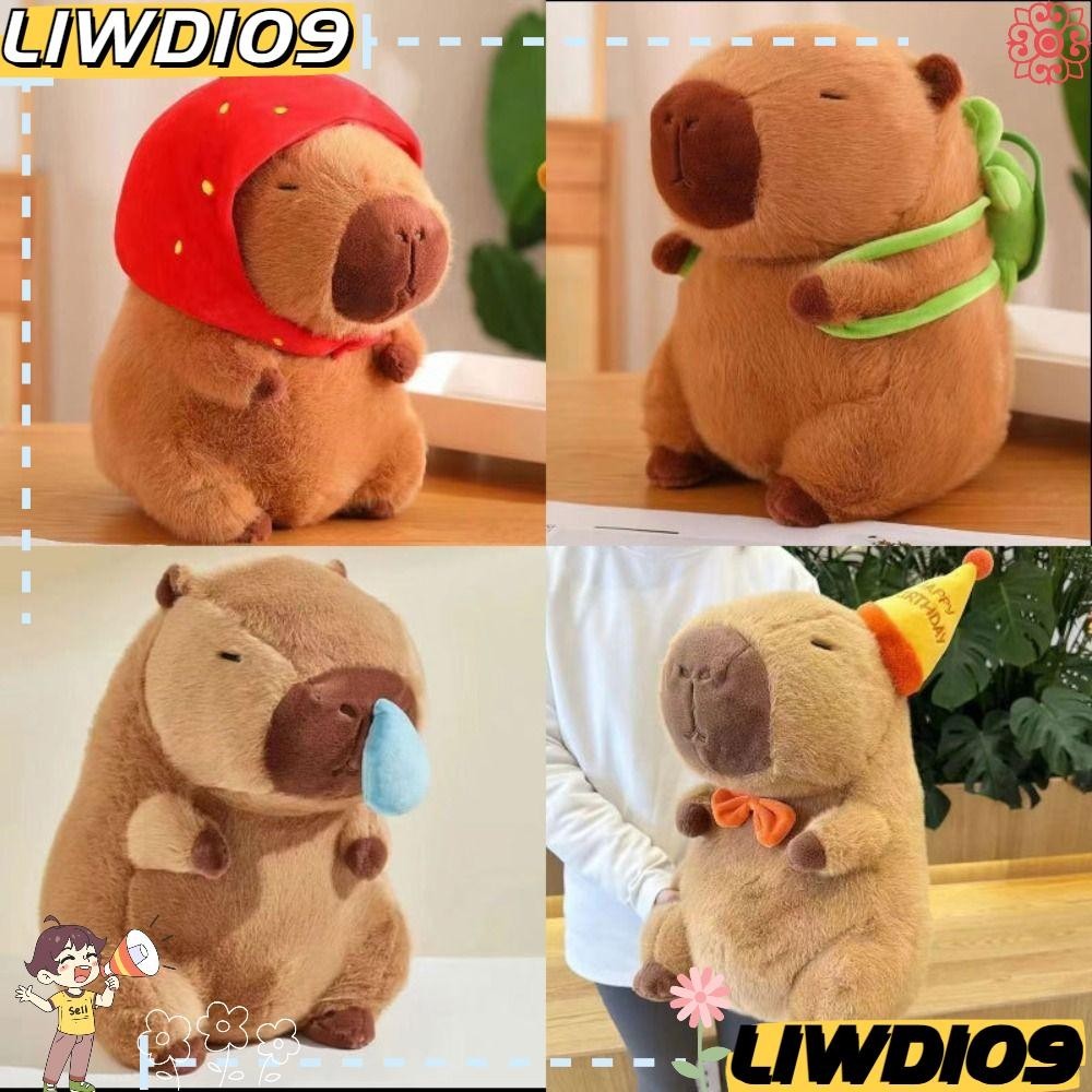 Liwd109 Capybara Doll, สวมใส ่ สบาย Capybara Plush Toy, คุณภาพสูงนุ ่ มเต ็ มบรรจุผ ้ าฝ ้ ายปุยของเล ่ น