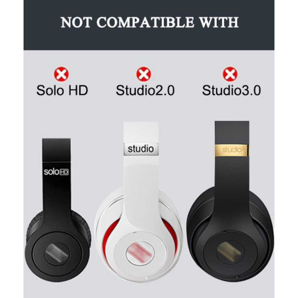 สต็อกใน SGEarpads สําหรับ Beats Solo 2 & 3 หูฟังครอบหูไร้สายเปลี่ยนแผ่นรองหูฟังเบาะ (NOT สําหรับ Beats Studio!)