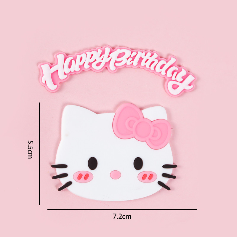 เครื่องประดับเค้กวันเกิดเด็กคนดังทางอินเทอร์เน็ต KT แมว Dingdang เครื่องประดับแมว Happy Birthday plugin อุปกรณ์เสริม - รูปที่ 4