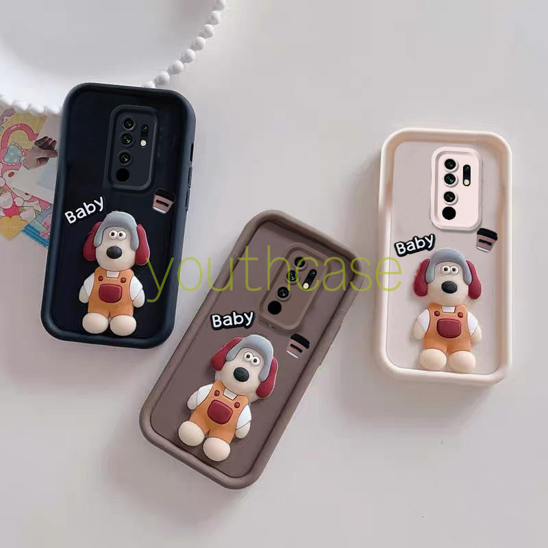 เคส redmi 9 เคสโทรศัพท์สุนัข 3D Headmaster สําหรับเคส redmi 9 น่ารัก