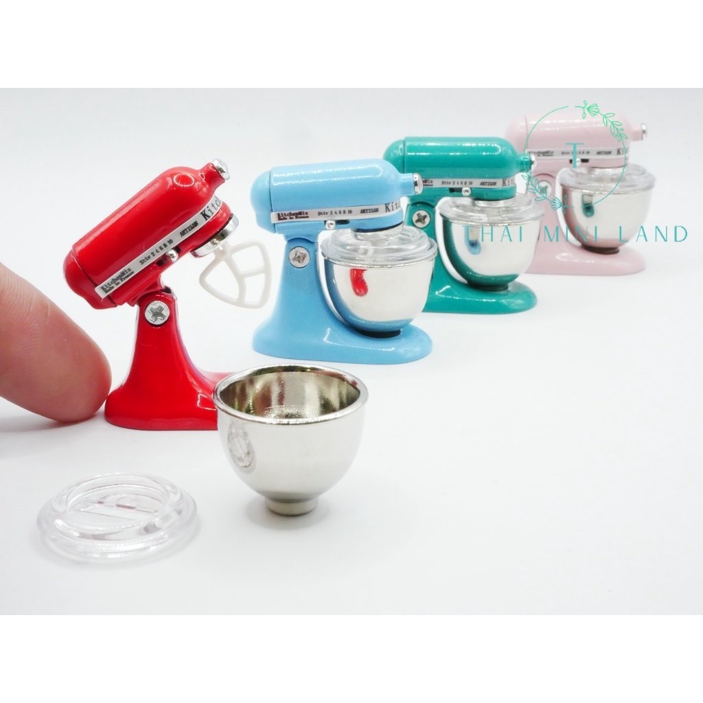 โถผสมอาหารจิ๋ว Baking mixer เครื่องผสมอาหารจิ๋ว เครื่องปั่นแป้งจิ๋ว ของจิ๋ว สำหรับตกแต่งบ้านตุ๊กตา เ